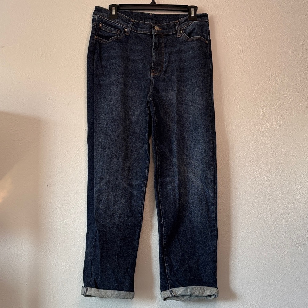 Grace & Lace Women's Relaxed Jeans - Dark Blue